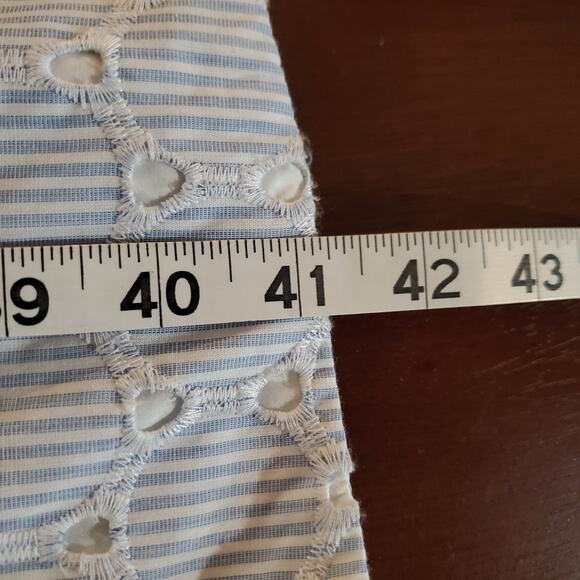 Banana Republic Eyelet Striped Button Tie Waist Convertible Sundress Size 6 - Picture 14 of 14